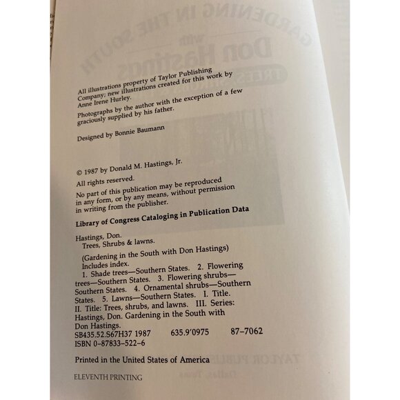 Gardening In The South With Don Hastings: Trees Shrubs & Lawns Hardcover - Picture 4 of 11